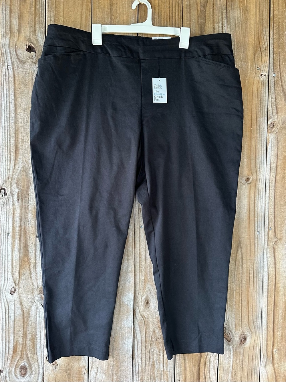 Croft & Barrow Pull-On Pants Women’s Plus Size 24W Black Stretchy With Pockets